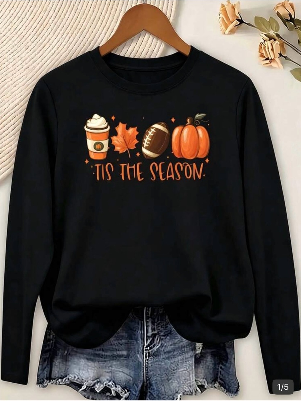 Fall/autumn Black Long Sleeve shirt